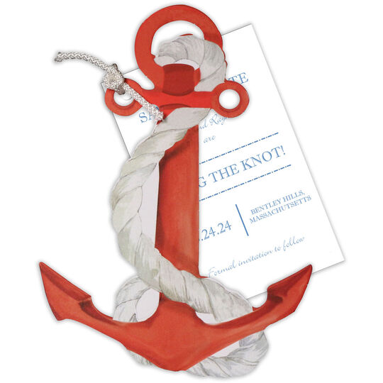 Anchors Aweigh Die-cut Invitations